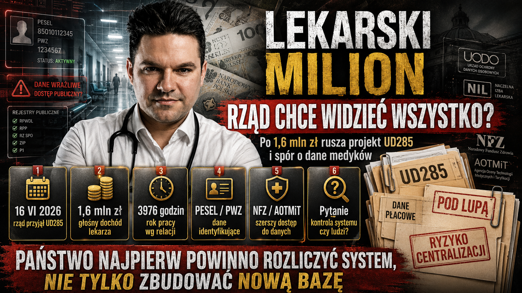 Baza po skandalu. Jak jeden lekarski milion otwiera rządowi drzwi do danych o pensjach medyków.