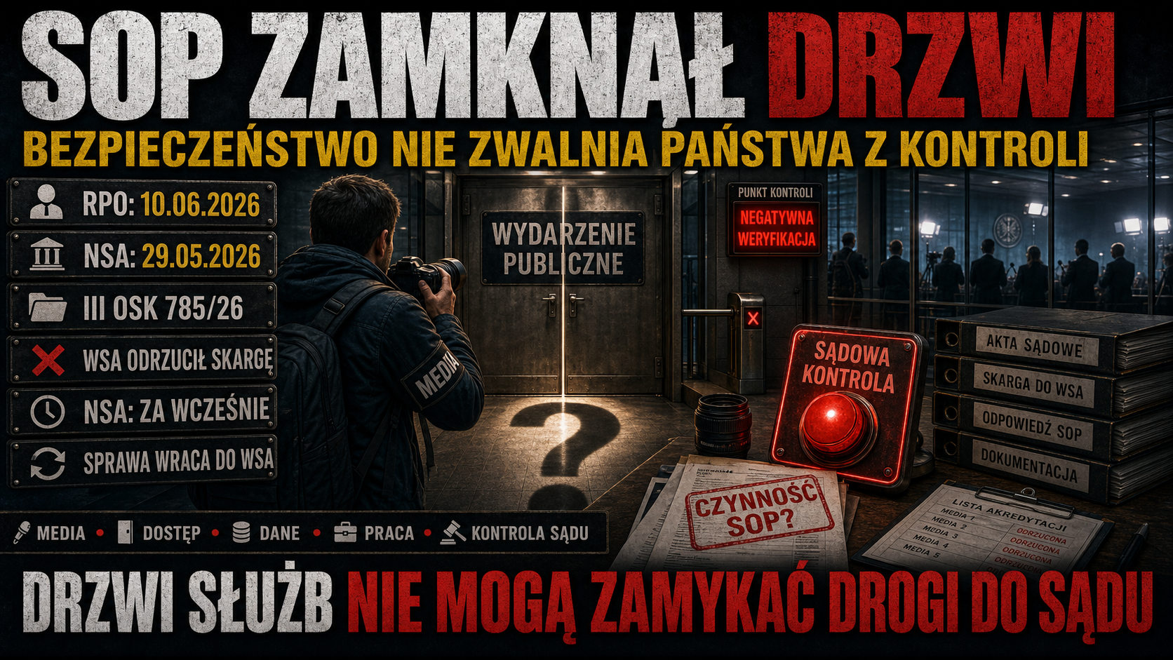 SOP zamknął drzwi fotoreporterowi. NSA przypomniał, że bezpieczeństwo nie zwalnia państwa z kontroli.