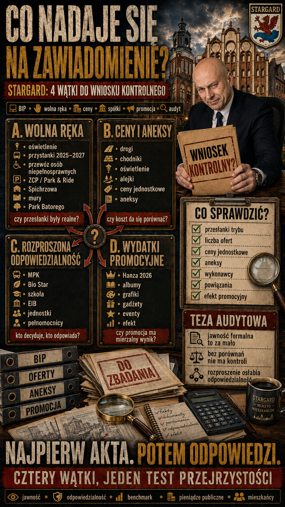 Co nadaje się na zawiadomienie lub wniosek kontrolny Wątek A  możliwe nadużywanie trybu z wolnej ręki2