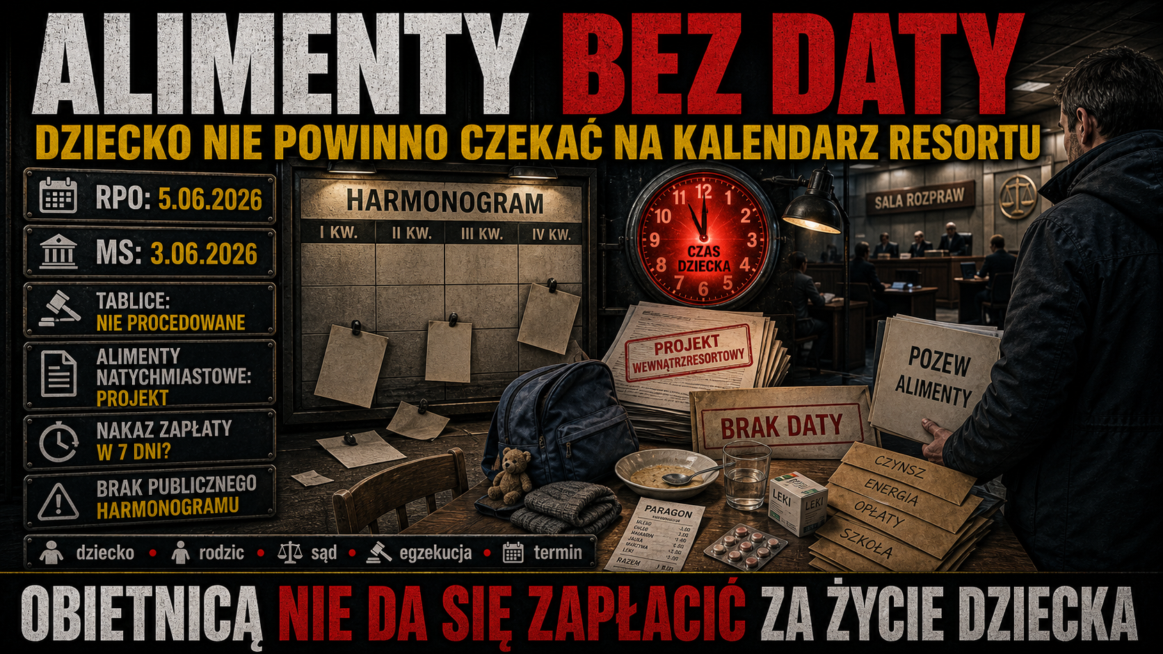 Alimenty natychmiastowe bez daty Dziecko nie powinno czekać na kalendarz resortu1