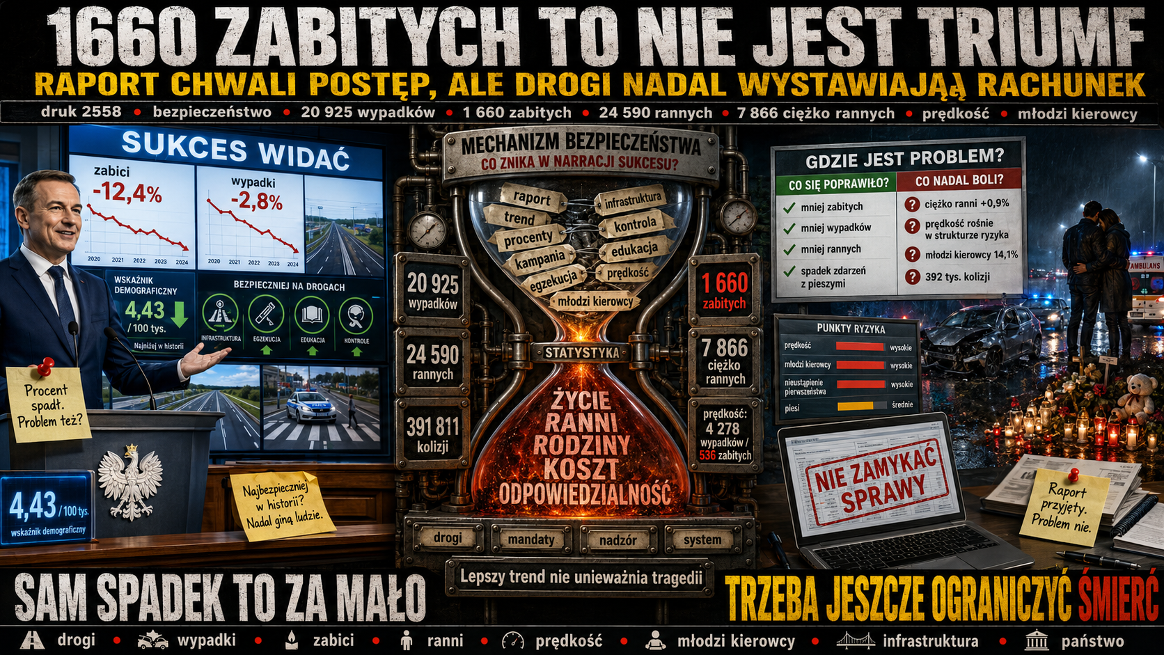 statystyki wypadków na drodze