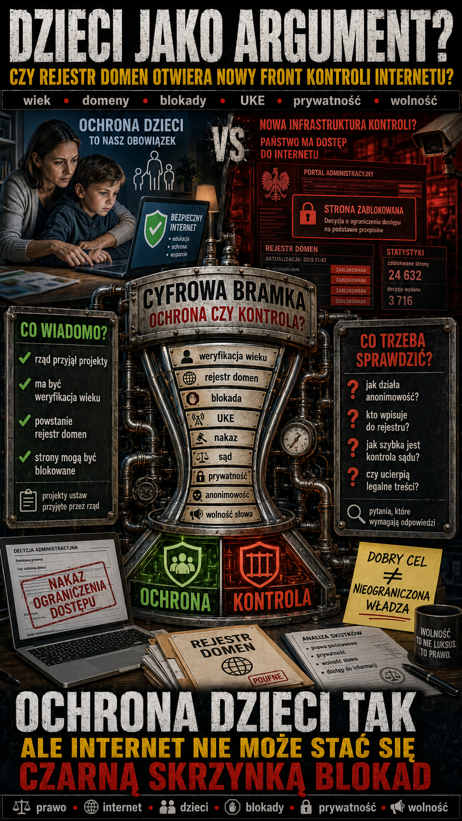 1Dzieci jako argument rejestr domen jako narzędzie Rząd otwiera nowy front kontroli internetu