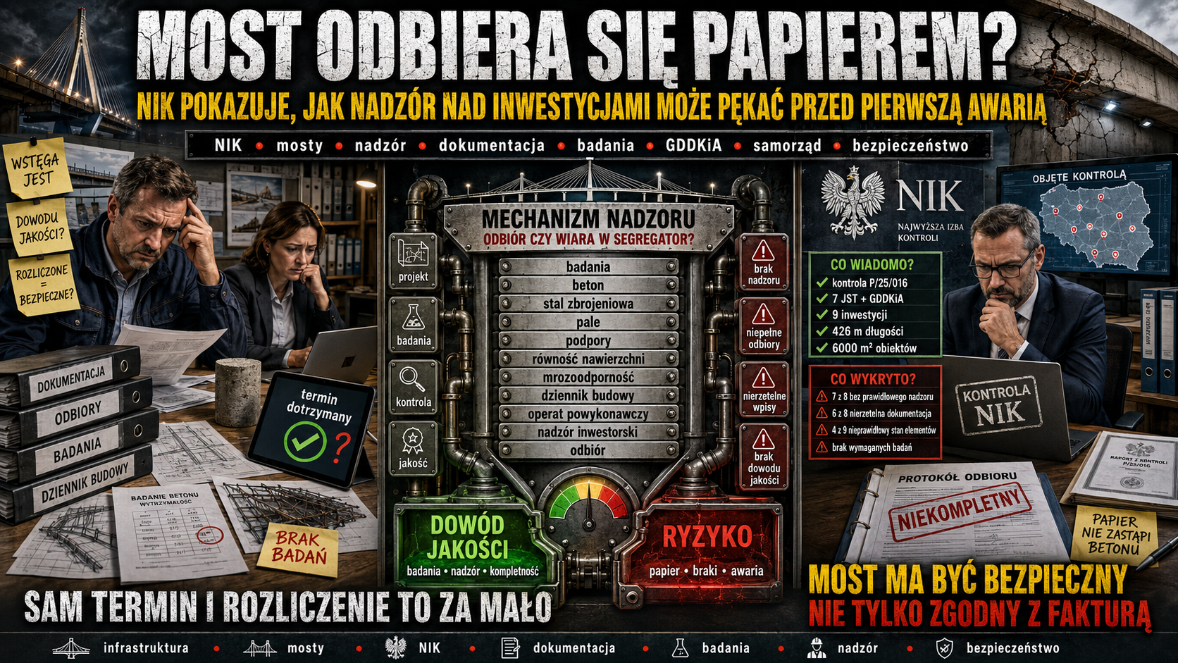 Most odbiera się papierem ale trzyma go beton NIK pokazuje, jak nadzór nad inwestycjami może pękać przed pierwszą awarią1