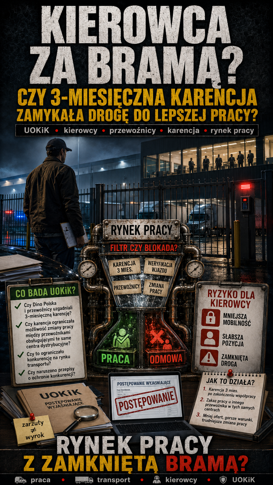 Kierowca za bramą. UOKiK sprawdza, czy Dino i przewoźnicy zamknęli ludziom rynek pracy2