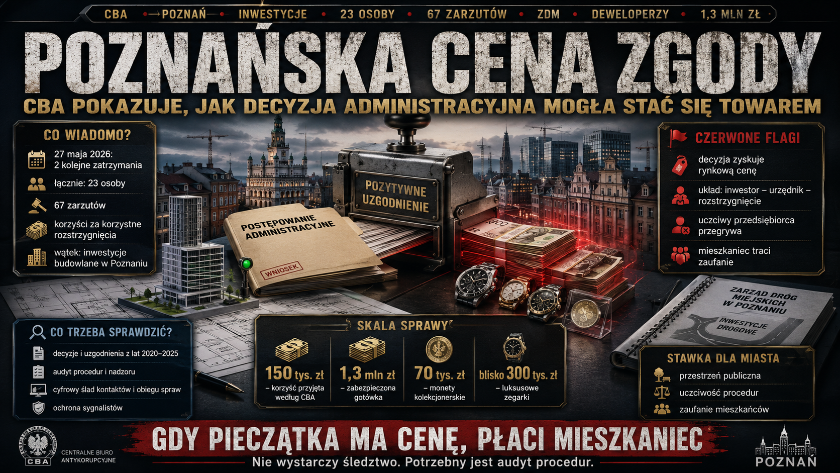 Poznańska cena zgody CBA pokazuje jak decyzja administracyjna mogła stać się towarem1