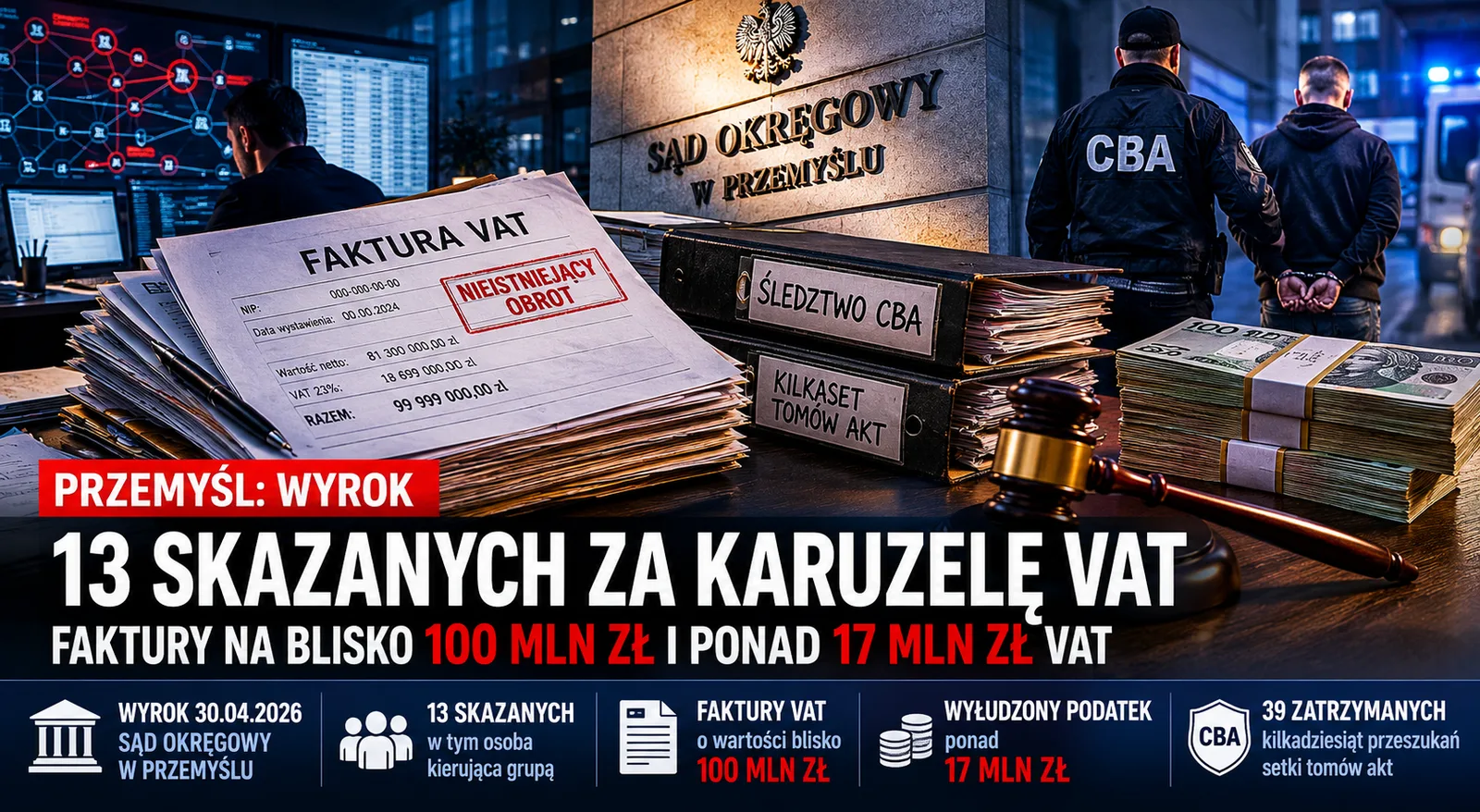 Newsy II – 13 Skazanych 17 Mln Faktury