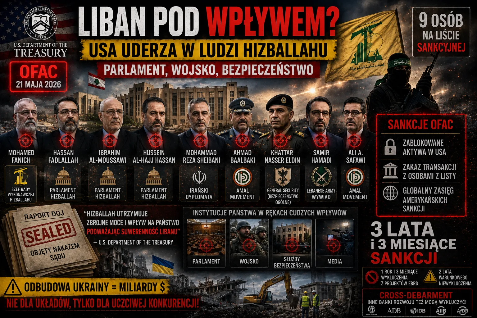 Newsy III – Liban Hesbollah Sankcje