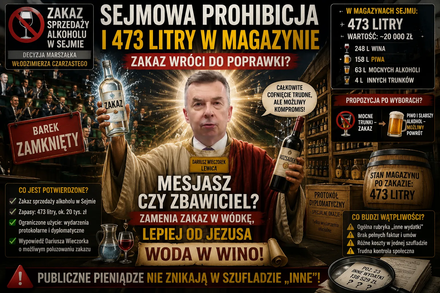 Polityka – Prohibicja Sejm 473 Litry Wody